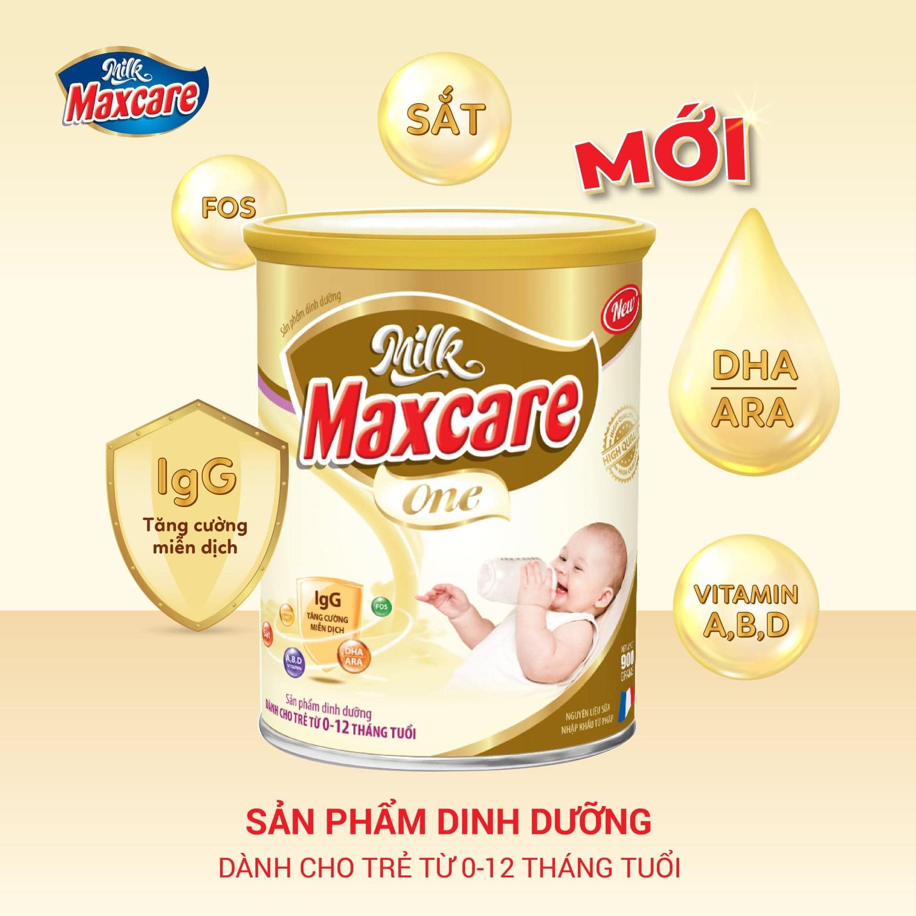 Milk Maxcare One – Bổ Sung Sữa Non Cho Trẻ 0-12 Tháng, Tăng Miễn Dịch Phát Triển Não Bộ Và Thị Giác