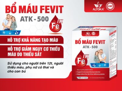 Bổ máu FEVIT ATK 500 - Tăng tái tạo máu, Giảm nguy cơ thiếu máu do thiếu sắt
